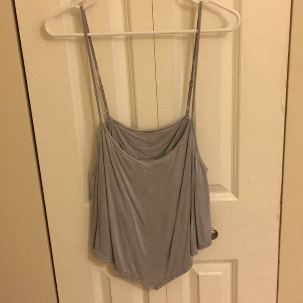 American Eagle Grey Crop Top